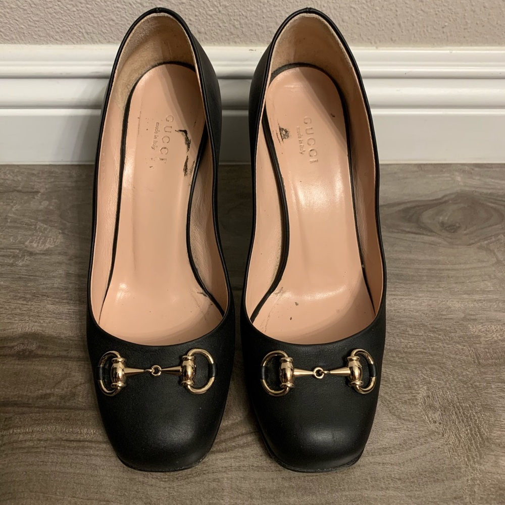 Gucci Miro Soft Nero Heels (Size 38)
